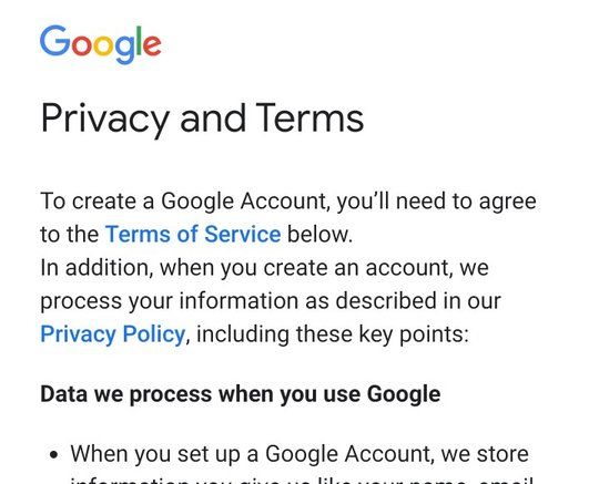 Privacy and terms 