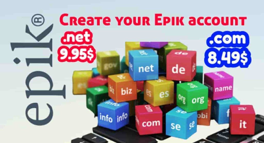 Create new account on Epik